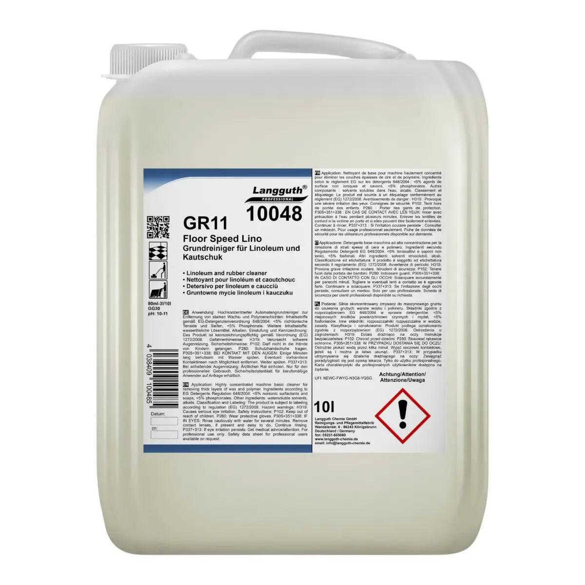 LANGGUTH GR11 Vitesse de sol Lino 10 litres