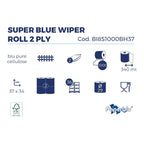 PAPERDI Putztuchrolle 2-lagig Blau 1000 Blatt