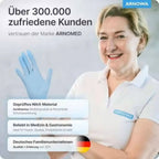Arnomed nitril-einweghandschuhe 100 stück in blau aus nitril für medizinischen einsatz, handfläche sichtbar
