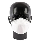 Weiße atmungsaktive ffp2 atemschutzmaske mit 3d design aus pp-material und elastischen ohrschlaufen 20 stück
