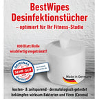 Weißes bestwipes desinfektionstuch für fitnessstudios in der best wipes kennenlern angebot smallbox tower schwarz