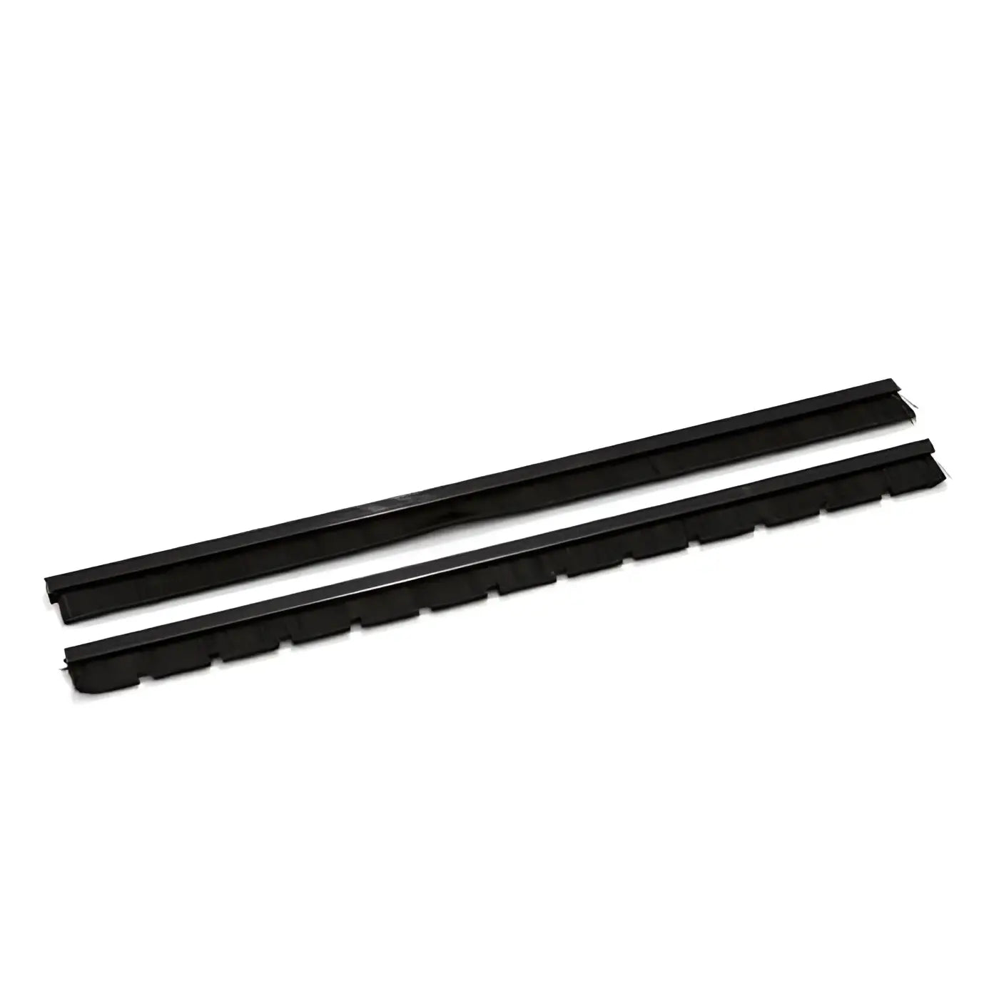 Black plastic bürstenleisten für mal 450 2er pack mit strukturierter, geriffelter kante für fensterabdichtung