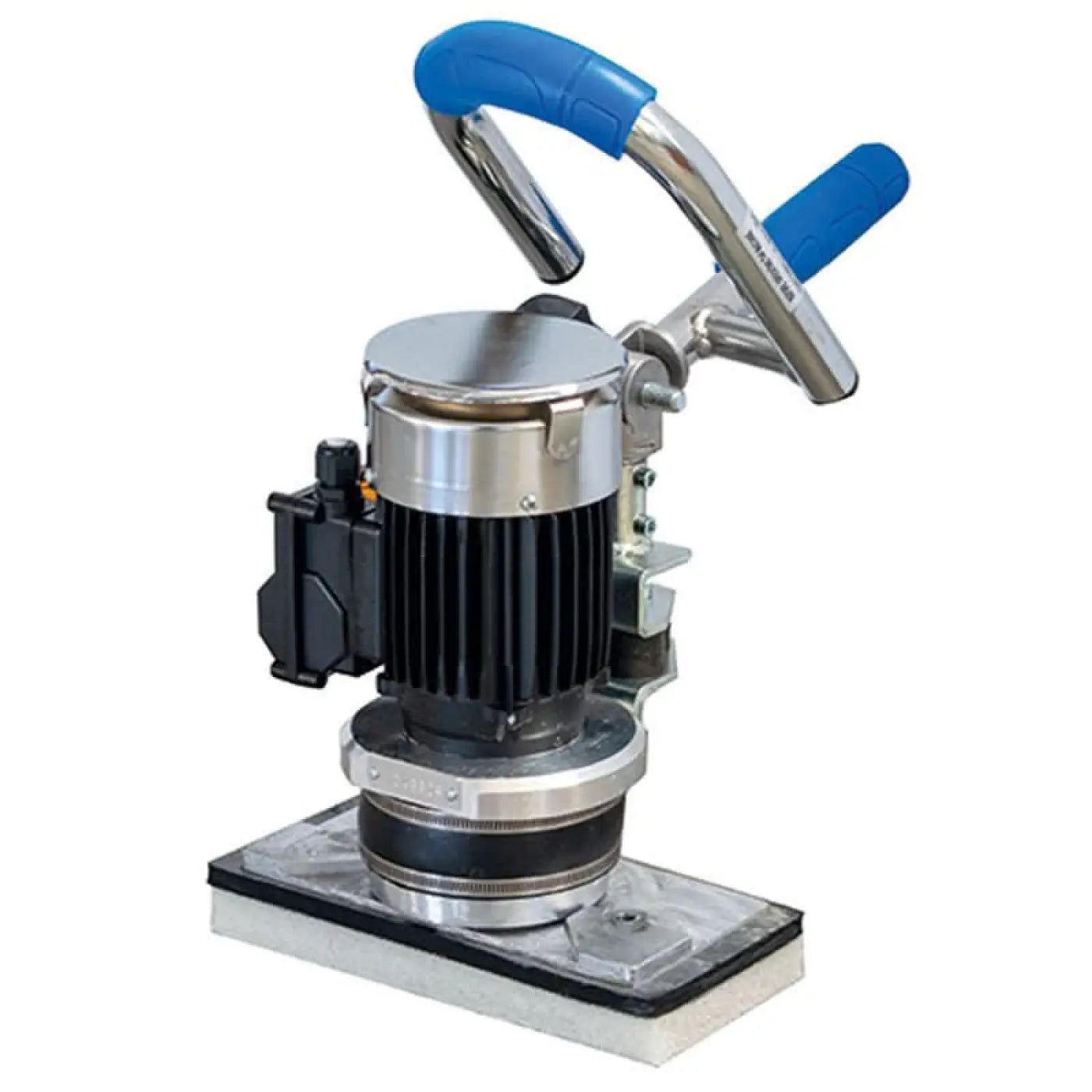 Motorisierter bodenschleifer cleantrack ct quadro mini excenter orbital mit blauem griff und rechteckiger edelstahlbasis