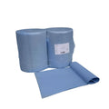 Hellblaue weich strukturierte 2-lagige putzpapierrolle aus zellstoff mit 1000 blatt 36x34 cm, 2 rollen