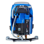 Blu-schwarze industrielle scheuersaugmaschine columbus ra 85 bm 90 mit grauem griff und flexiblen schläuchen