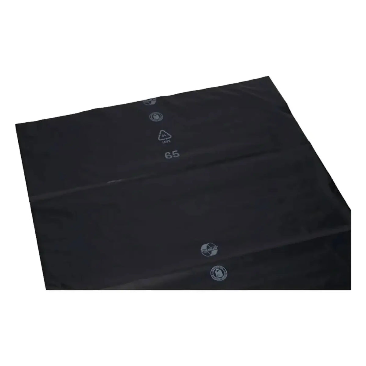 DEISS Müllsäcke LDPE 120 Liter Schwarz Typ 100 250 Stück 15301 – Produktabbildung; Lieferumfang: 32 Kartons