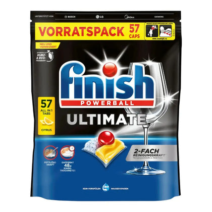 FINISH Powerball Ultimate Tout-en-1 Citrus 57 capsules