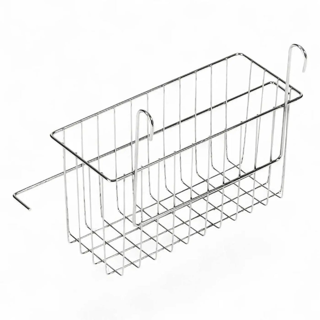 Floorstar deichselkorb dk1 fahrwagen solid chrome drahtkorb mit rechteckigem gitter und zwei gebogenen haken zum aufhängen