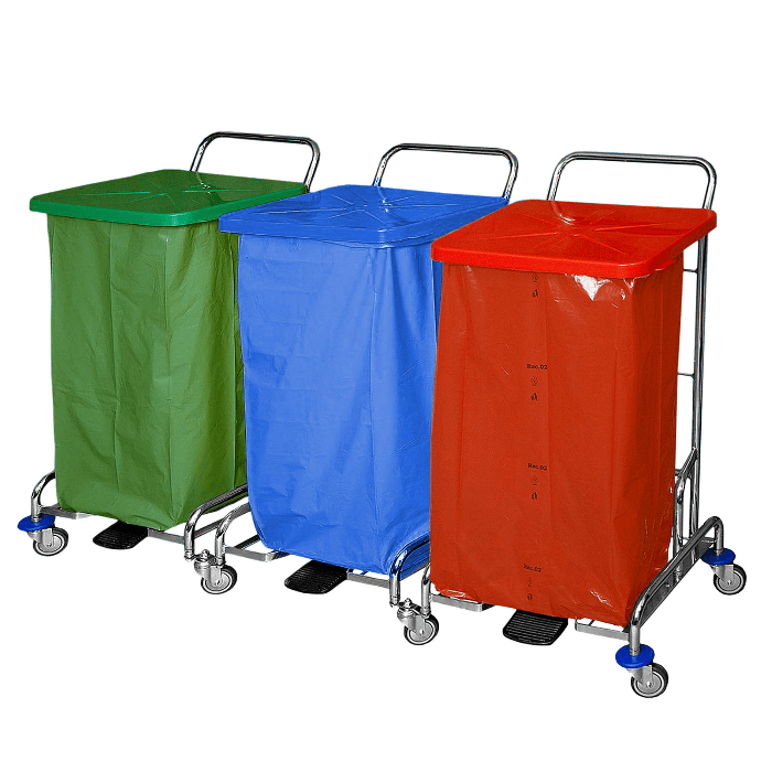 Floorstar TWD3 Trennwagen 3fach mit Fusspedal SOLID.
