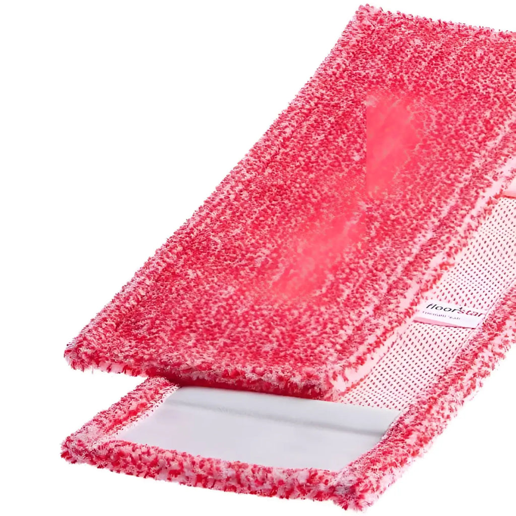 Floorstar microfasermopp thenufil san rot weiß strukturiert mit netzrückseite aus mikrofaser für bodenreinigung