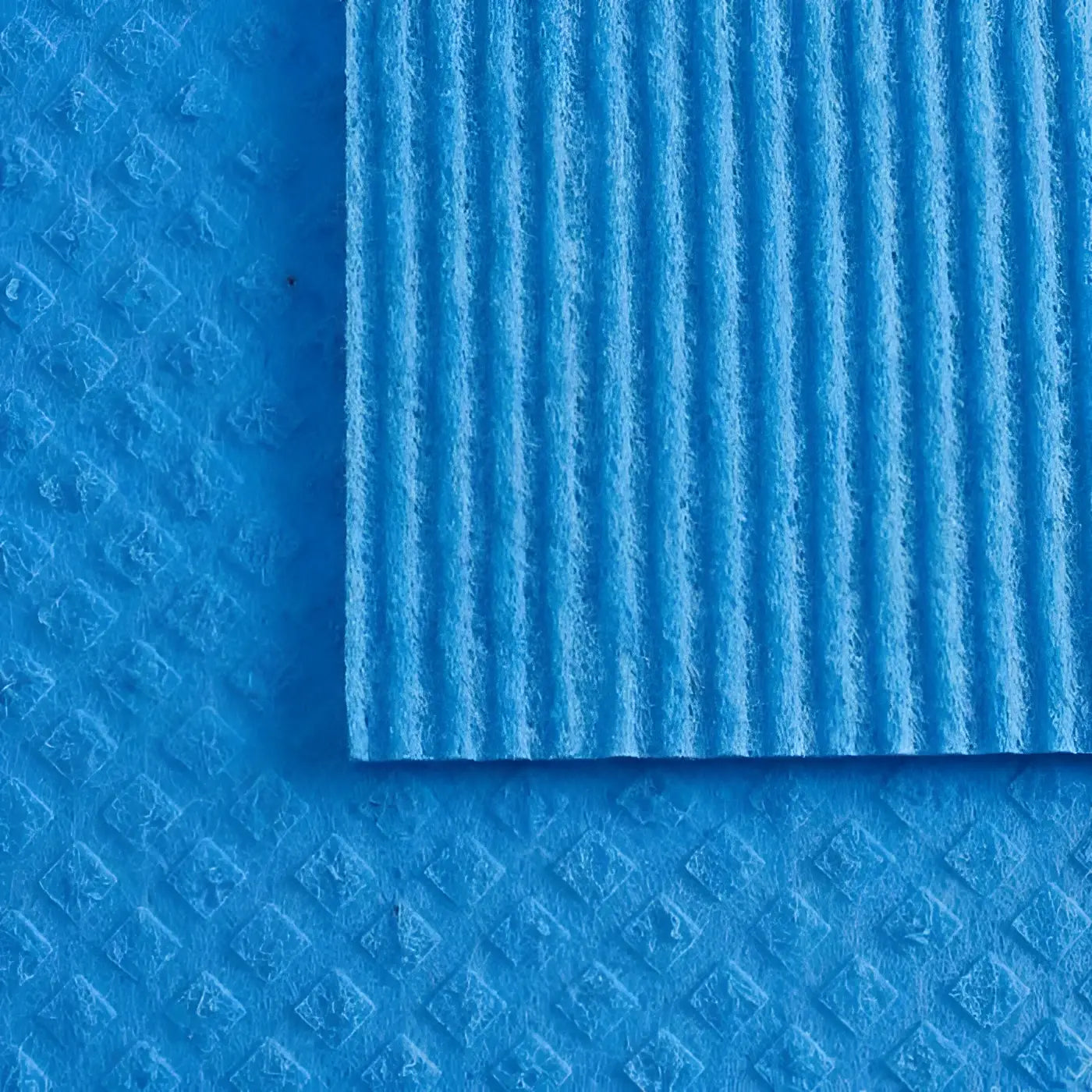 Blue strukturiertes papier-serviette mit geriffeltem rand und geprägtem diamantmuster floorstar spongy schwammtuch 10 stück