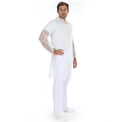 Blouse visiteur légère avec boutons-pression PP-non-tissé