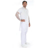 Blouse visiteur légère avec boutons-pression PP-non-tissé – Blanc / XL