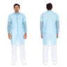 Blouse visiteur légère avec boutons-pression PP-non-tissé – Bleu / XL