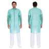 Blouse visiteur légère avec boutons-pression PP-non-tissé – Vert / XL
