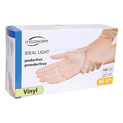Hygonorm Gants vinyle "Ideal Light" sans poudre 100 pièces