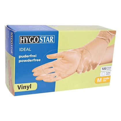 Hygostar Gants en vinyle "Ideal" 100 pièces