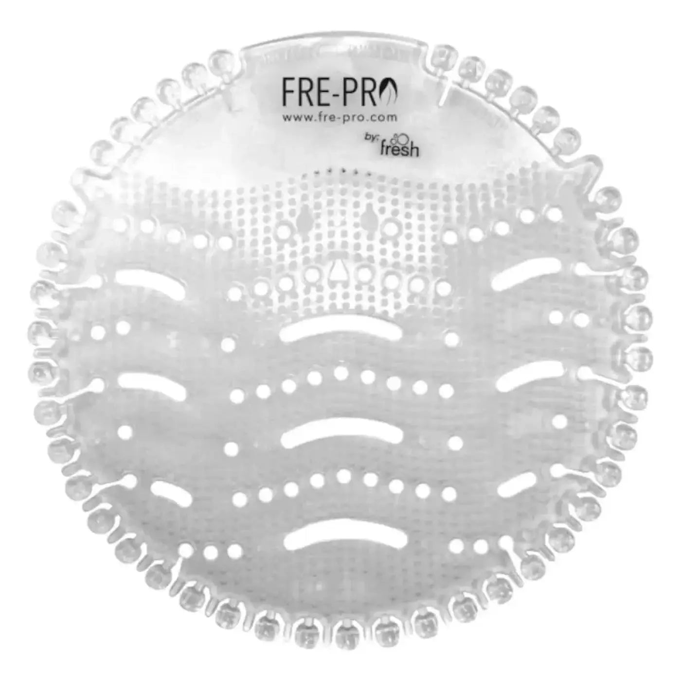 Klarer kunststoff-WC-Sitzbezug mit strukturierter, perforierter oberfläche und erhobenen kugelkanten FREPRO WAVE 2.0 urinaleinlage 2 stück