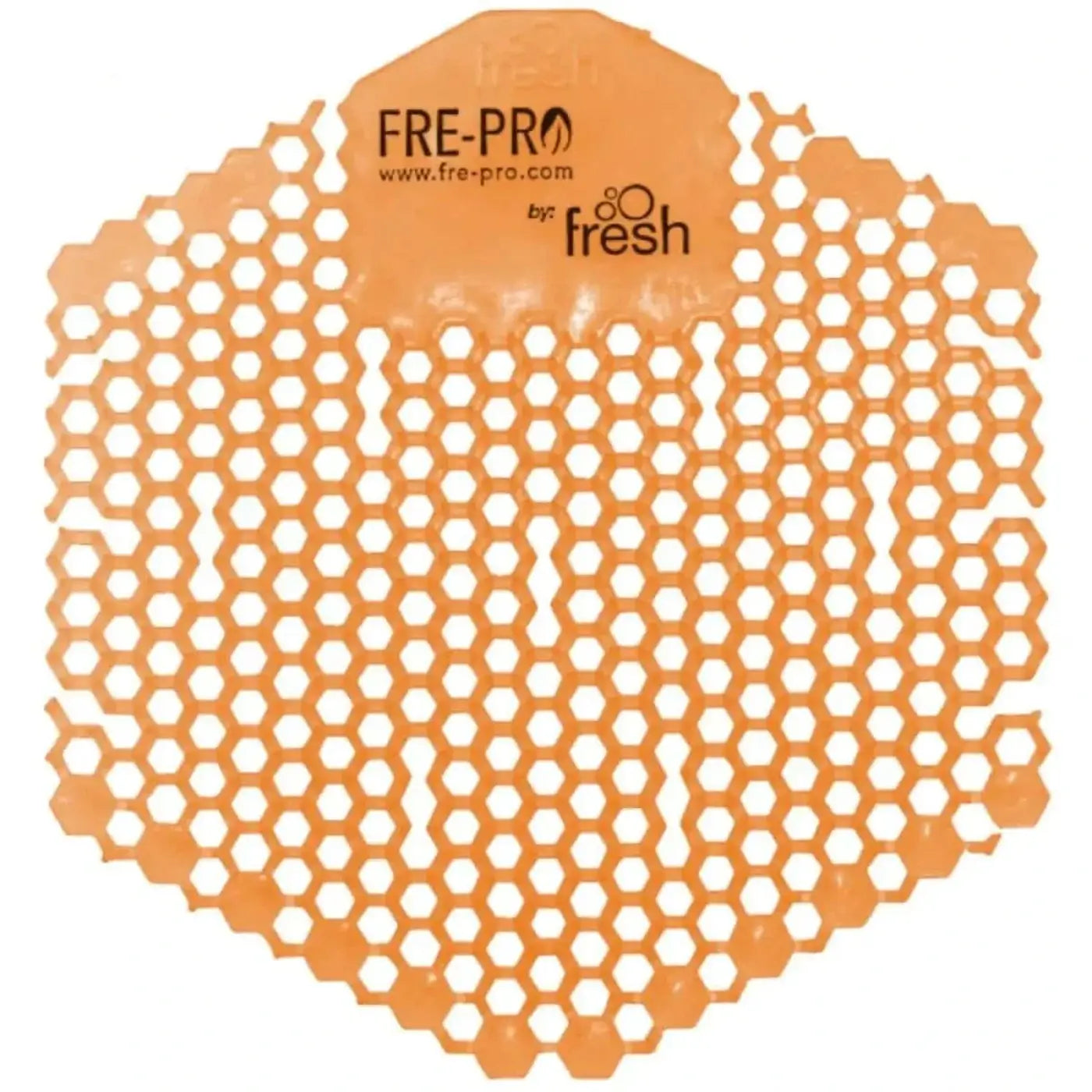 Frepro wave 3d oranger sechseckiger urinaleinlage urinalsieb mit frischem geruch und odor control mat