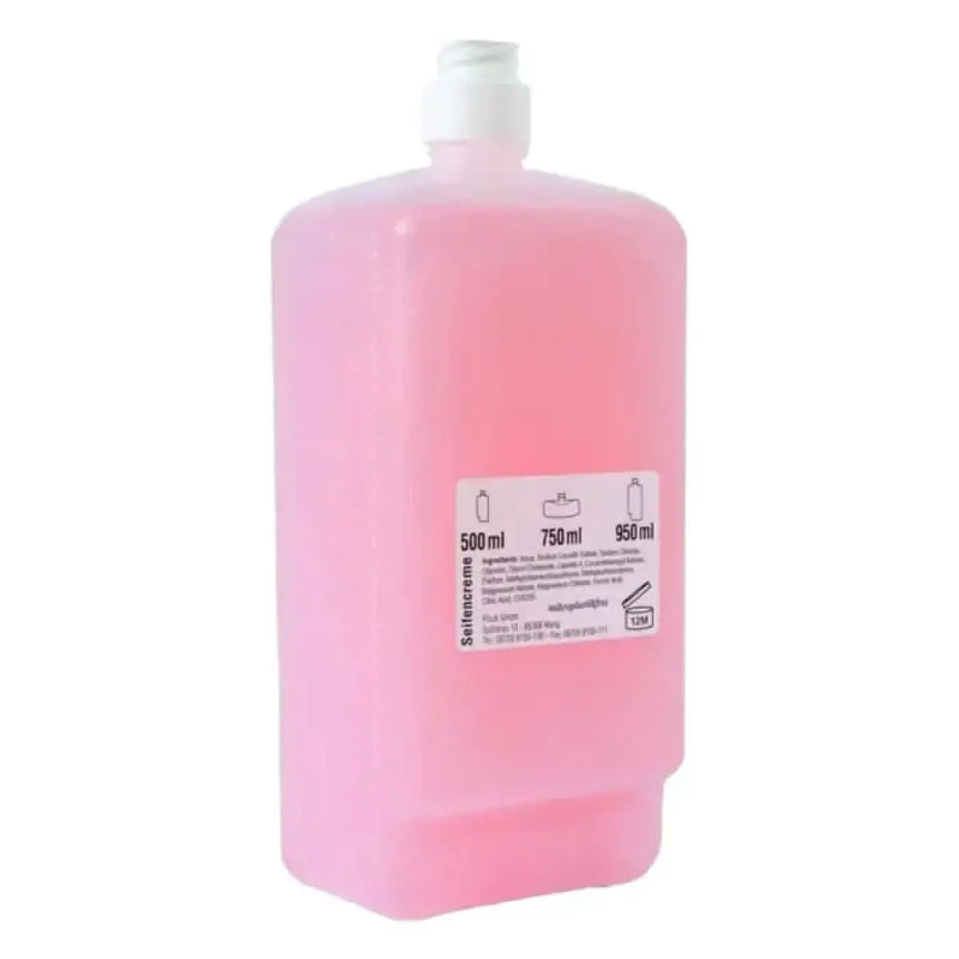 Pink flüssigseifenspender funny seifencreme lc mit weißer pumpe und 950 ml fassungsvermögen
