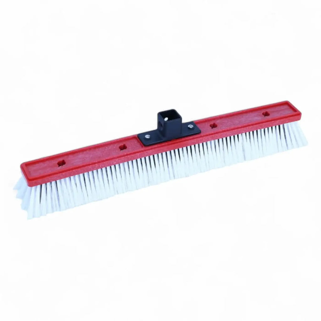 Gardiner bürste solar 45 cm roter kunststoff bodenbesen mit weißen borsten und schwarzer halterung
