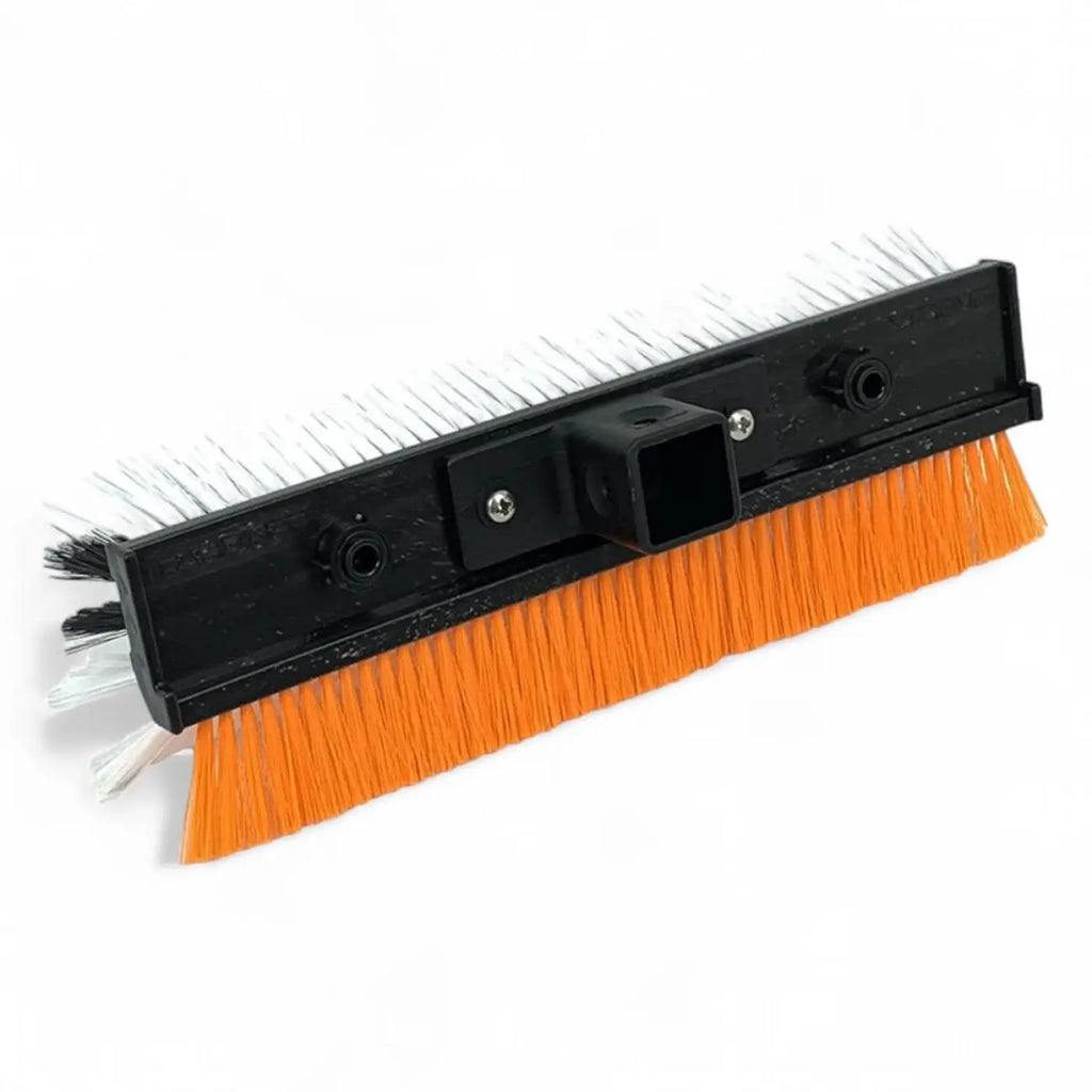 Gardiner bürste universal xtreme medium 26 cm mit orange schwarzen dualborsten und stabilem plastikrahmen