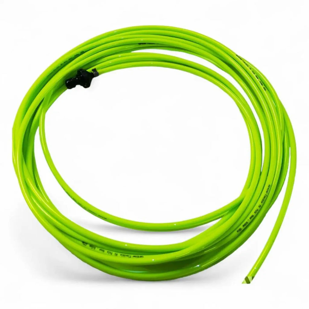 Gardin­er clx 12 3,63 meter carbon hybrid teleskopstange mit neon grünem schlauch und schwarzem anschluss