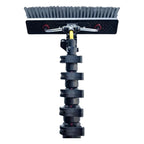 Black extendable cleaning brush with dense stiff bristles and 8 10 meter carbon hybrid telescopic pole gardiner clx 27