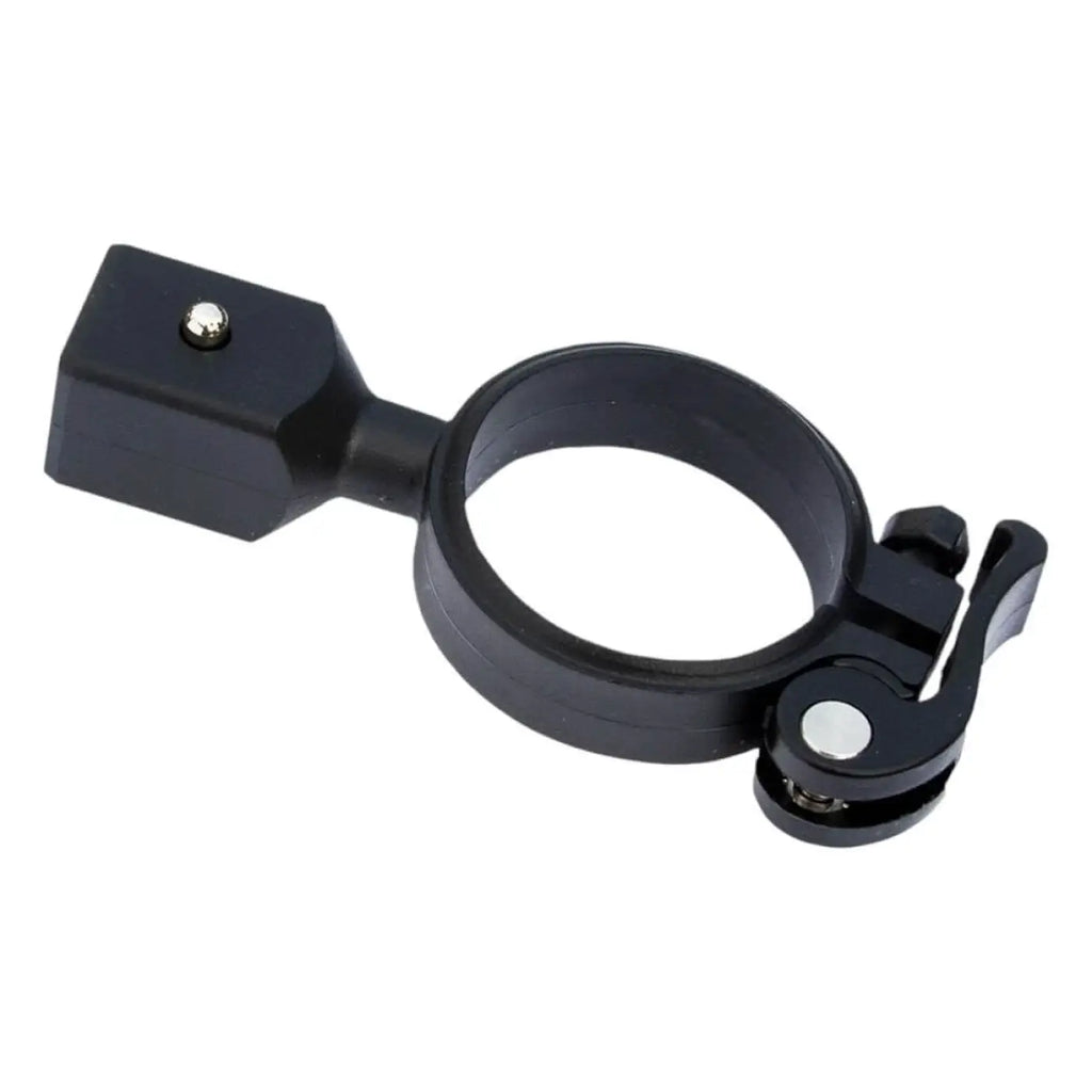 Schwarze gardiner klemmhalterung kamera mit quick-lock aufnahme und quadratischem kopf mit verstellbarer klemme