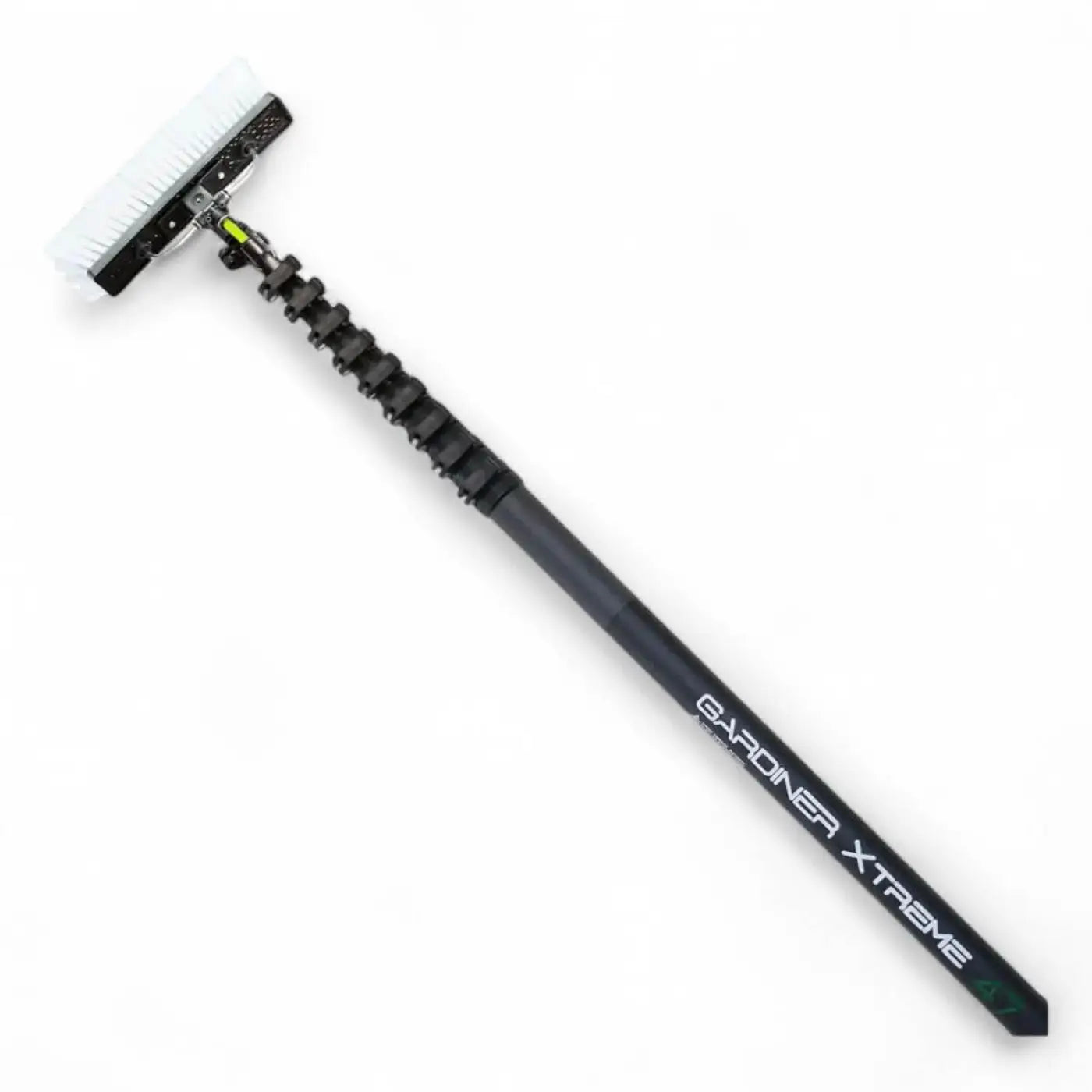 Black gardiner xtreme 4x teleskop fensterreinigungsstange 18,87 m hm carbon mit weißem bürstenkopf