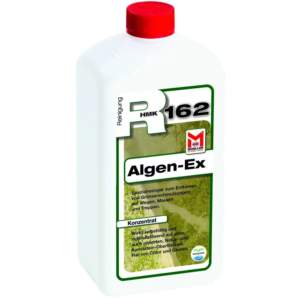 Reinigungsmittel HMK R162 Algen-Ex 1l von HMK Möller-Stone-Care zur Entfernung von Algen und Grünverschmutzungen