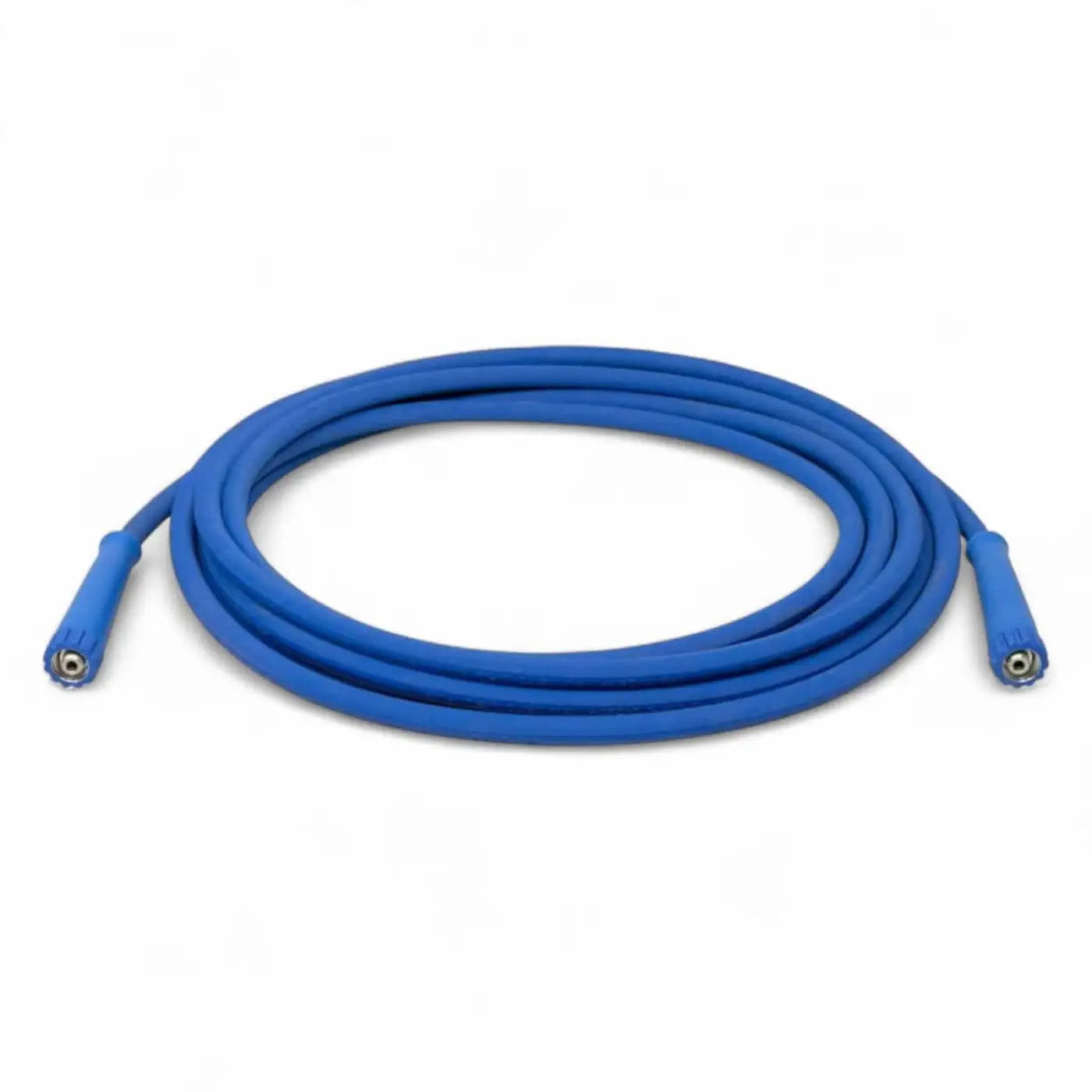 Blauer hochdruckschlauch kaltwasser dn08 45 m mit verstärkten enden und metallanschlüssen