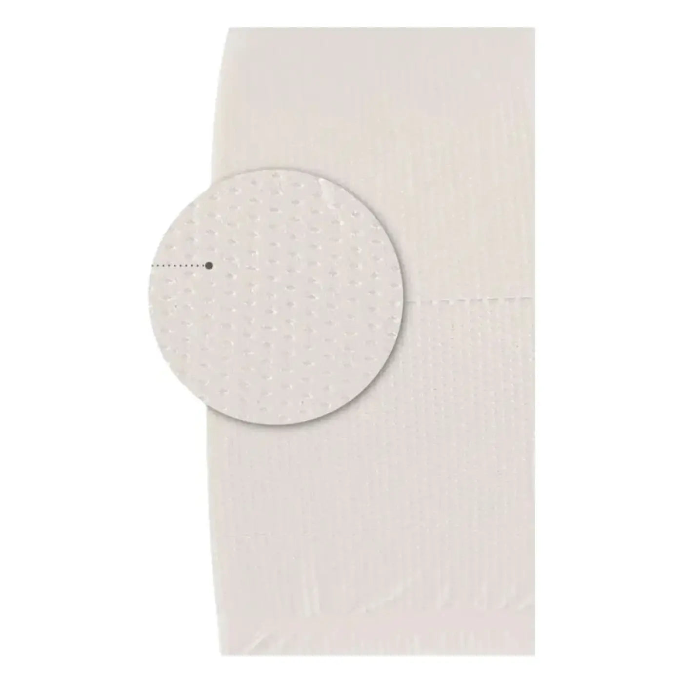 Weißer runder klebepflaster mit strukturierter punktoberfläche für hygoclean toilettenpapier jumbo 3-lagig zellulose