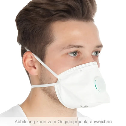 Masque de protection respiratoire HygoStar avec valve FFP3 NR pliable horizontalement 10 pièces