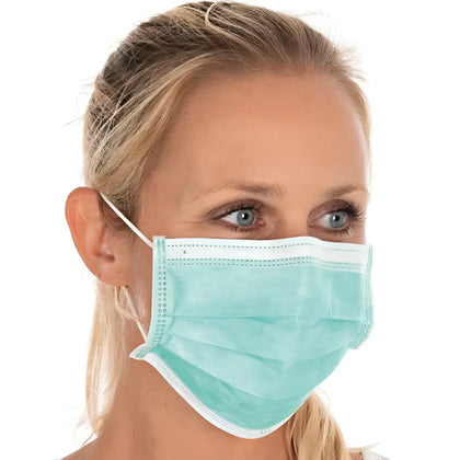 Masque buccal Hygostar 3 couches Type II PP 50 pièces vert