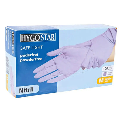 Gants en nitrile Hygostar "Safe Light" Violet 100 pièces