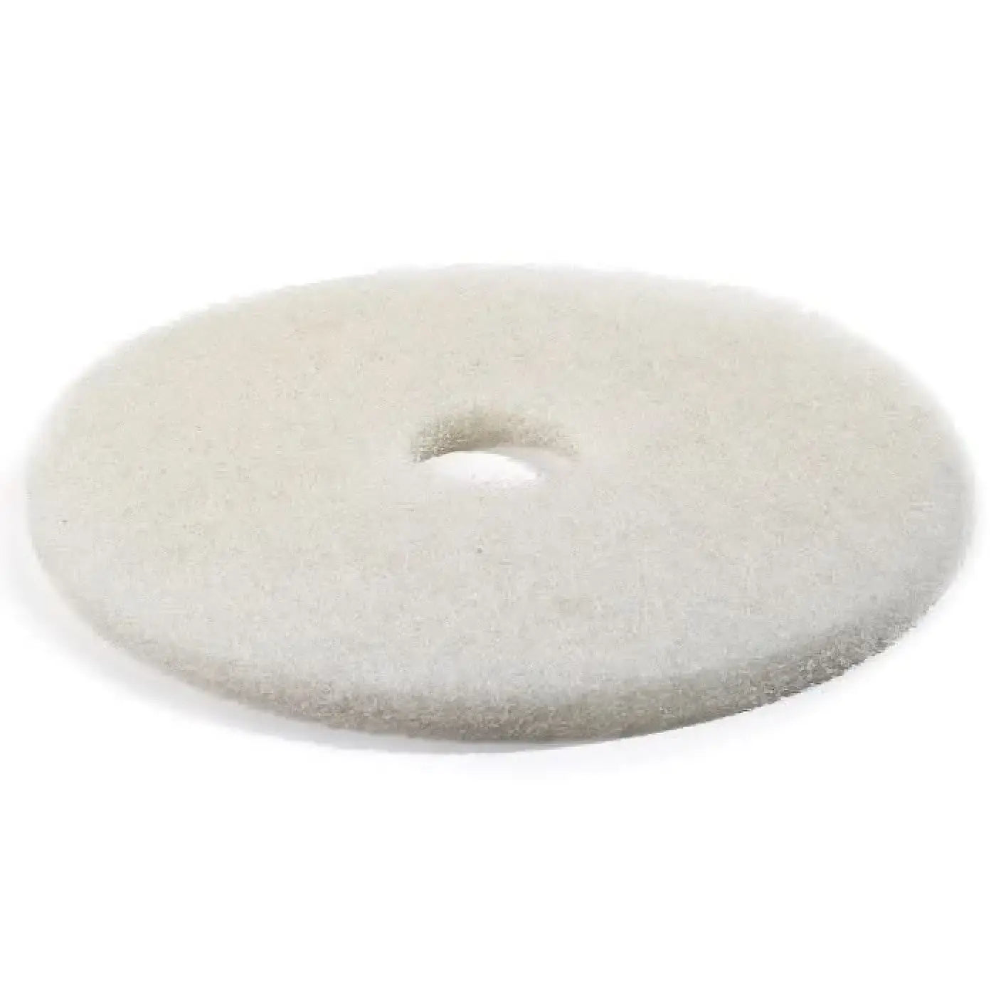 Off-white runder janex high-speed pad aus filz mit zentralem loch für maschinengebrauch