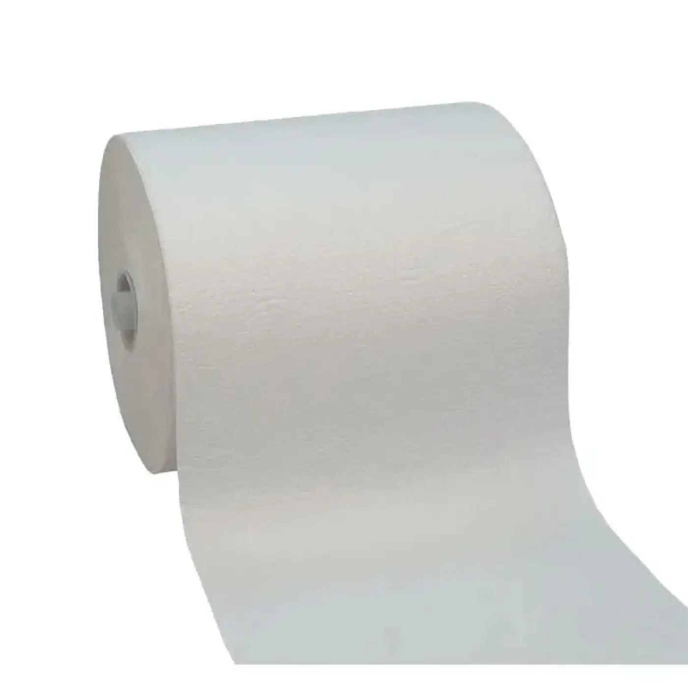 Eine rolle weiße texturierte papiertücher mit leicht cremefarbener nuance und weicher saugfähiger oberfläche von katrin system handtuchrolle m 2-lagig 6 rollen