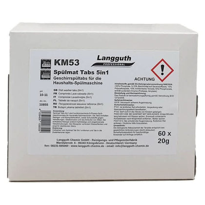 Langguth KM53 Tablettes lave-vaisselle 5en1 60 pcs
