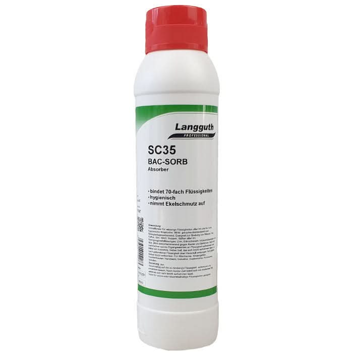 Langguth SC35 BAC-Sorb Flüssigkeitsbinder für Erbrochenes, Urin & Kot 600g.
