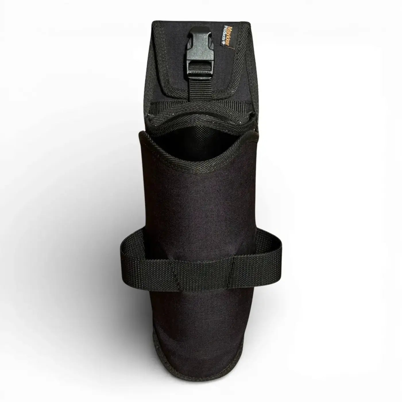 Schwarzer taktischer schuhüberzug maykker grackle köcher mit verstellbarem riemen und schnallenverschluss