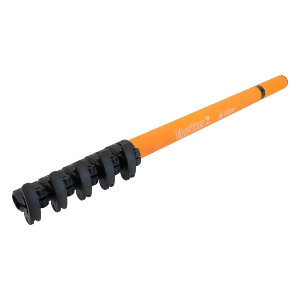 Maykker mini pure carbon teleskopstange in orange und schwarz mit ineinandergreifenden segmenten aus kohlefaser