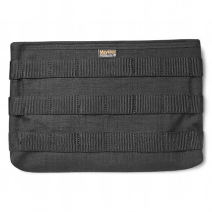 Schwarzes maykker smart bag low-rider frontloader kleines taktisches molle-panel mit drei horizontale webbing-reihen
