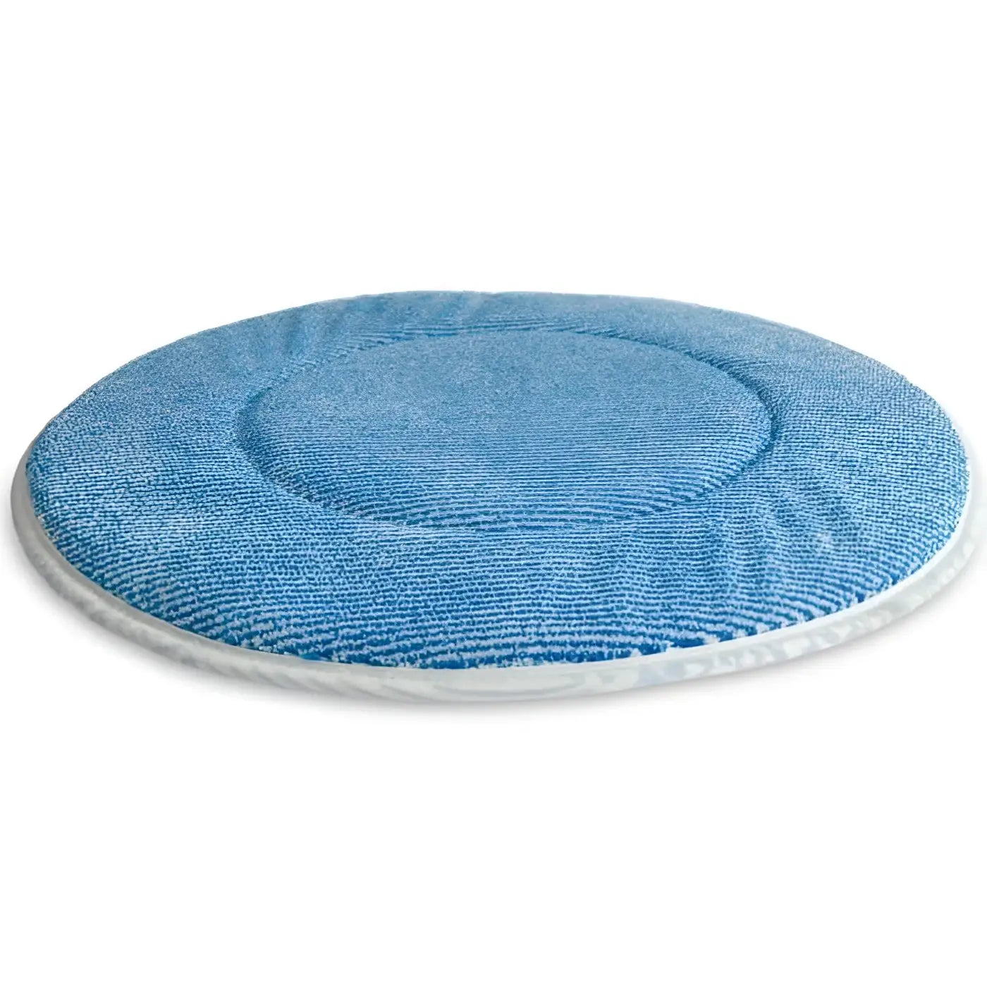 Mikrofaser pad 13 zoll maschinenpad blaues rundes mikrofasertuch mit weißer gummierter randkante
