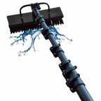 Milury aluminium profi-teleskopstange mit schwarzer teleskopbürste aus aluminium für starke oberflächenreinigung