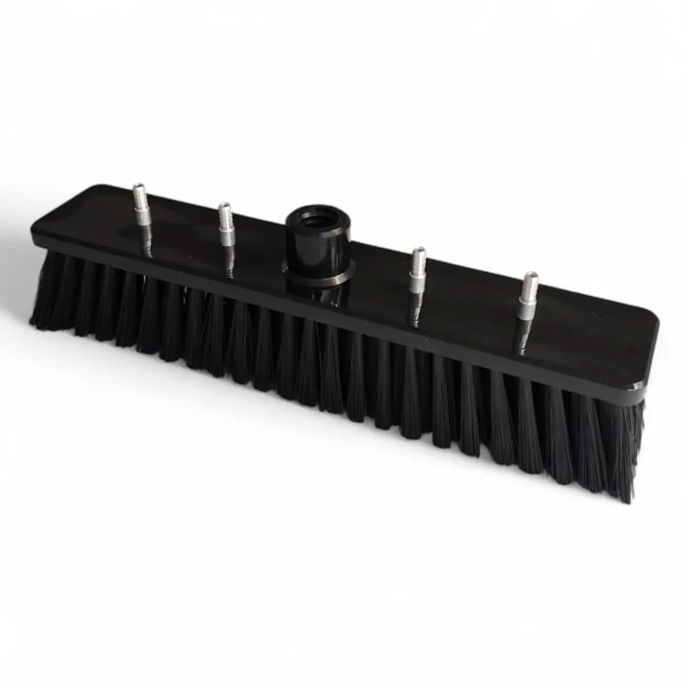 Milury bürste standard breite 33 cm schwarzer kunststoff bodenbürste mit dichten steifen borsten und vier metallbefestigungen
