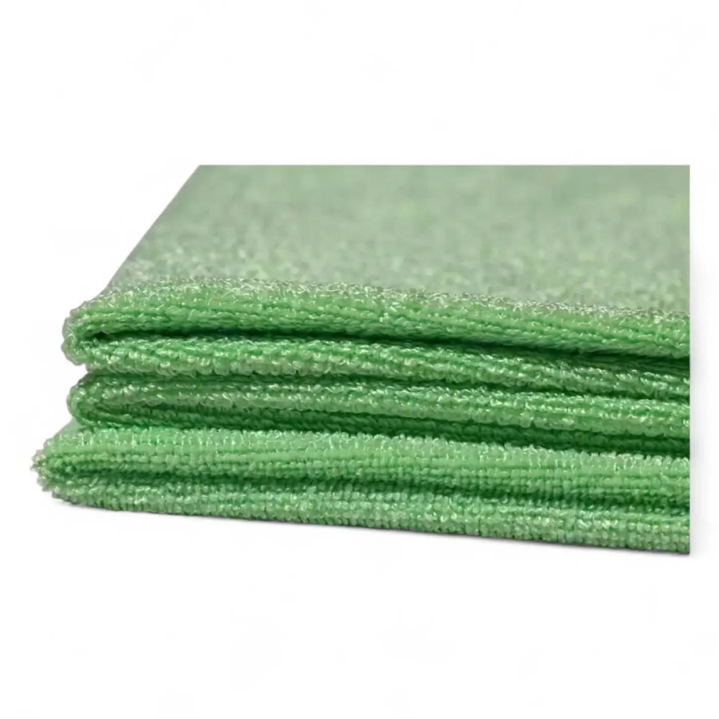 Milury premium microfasertuch 10 stück stapel weicher lebendiger grüner mikrofasertücher mit plüschiger textur
