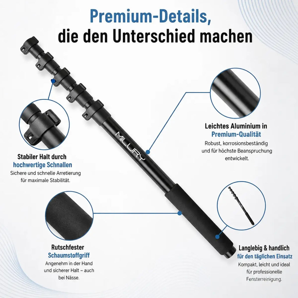 MILURY NANO Teleskopstange Produktvorteile