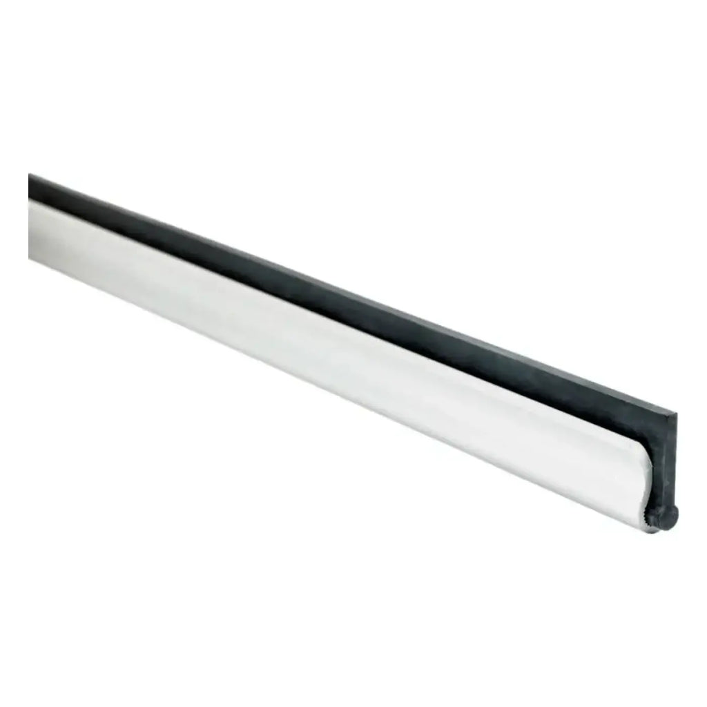 Moerman aluminium-schiene mit silberner metallischer schiene und schwarzem dura-flex gummiwischerblatt