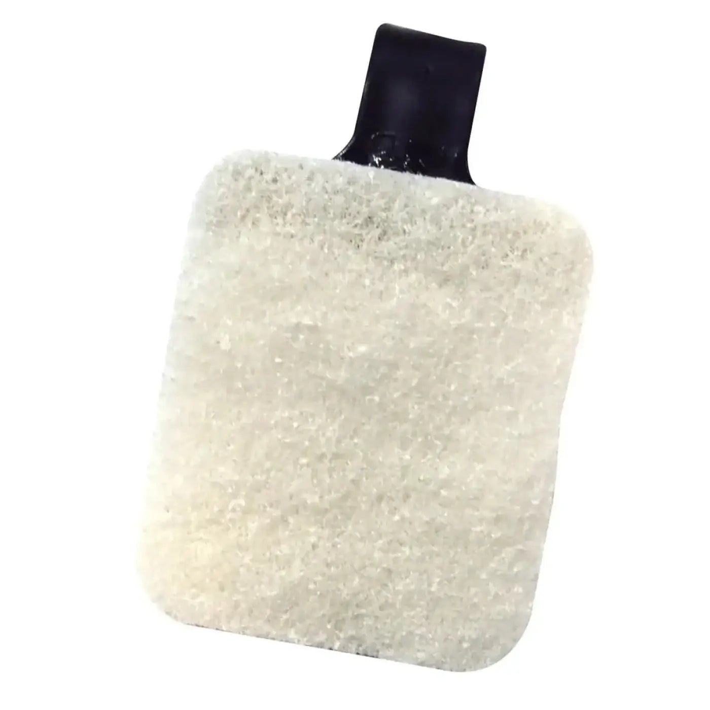 Moerman click & scrub reinigungspad weißes texturiertes schwammpad mit schwarzem plastikclip oben